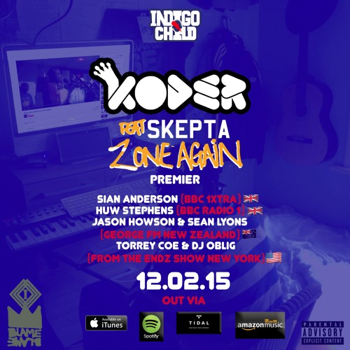 Koder Feat Skepta - Zone Again - Radio Rip Snippet (London, New Zealand,New York)