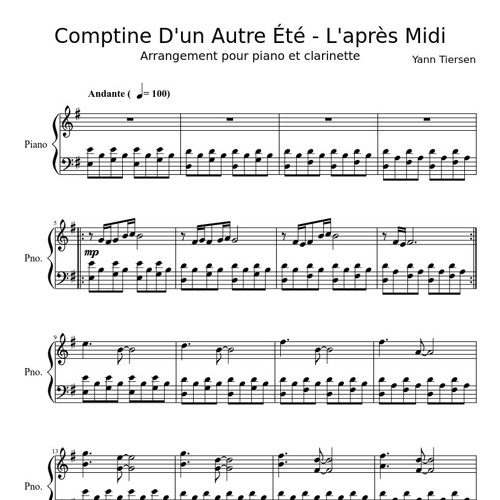 Stream Comptine D'un Autre Été - L'après Midi - Yann Tiersen by George  Paltoglou | Listen online for free on SoundCloud