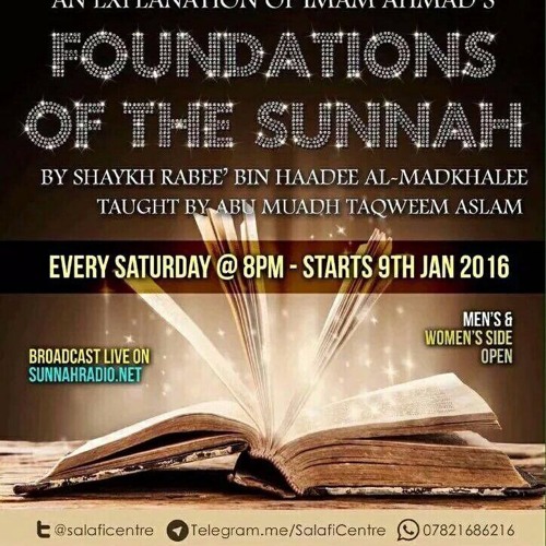 05 - Usool as-Sunnah of Imam Ahmed - Abu Muadh Taqweem | Manchester