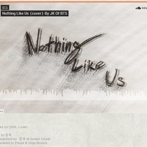 Stream Nothing Like Us (Cover) By 정국/Jk Of Bts By Bts0816 | Listen Online  For Free On Soundcloud