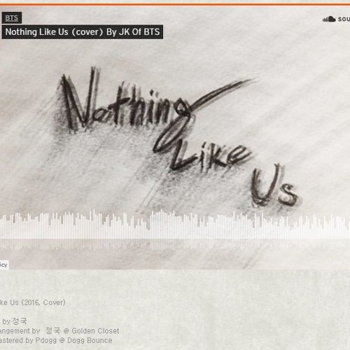 Nothing Like Us (Cover) by 정국/JK Of BTS