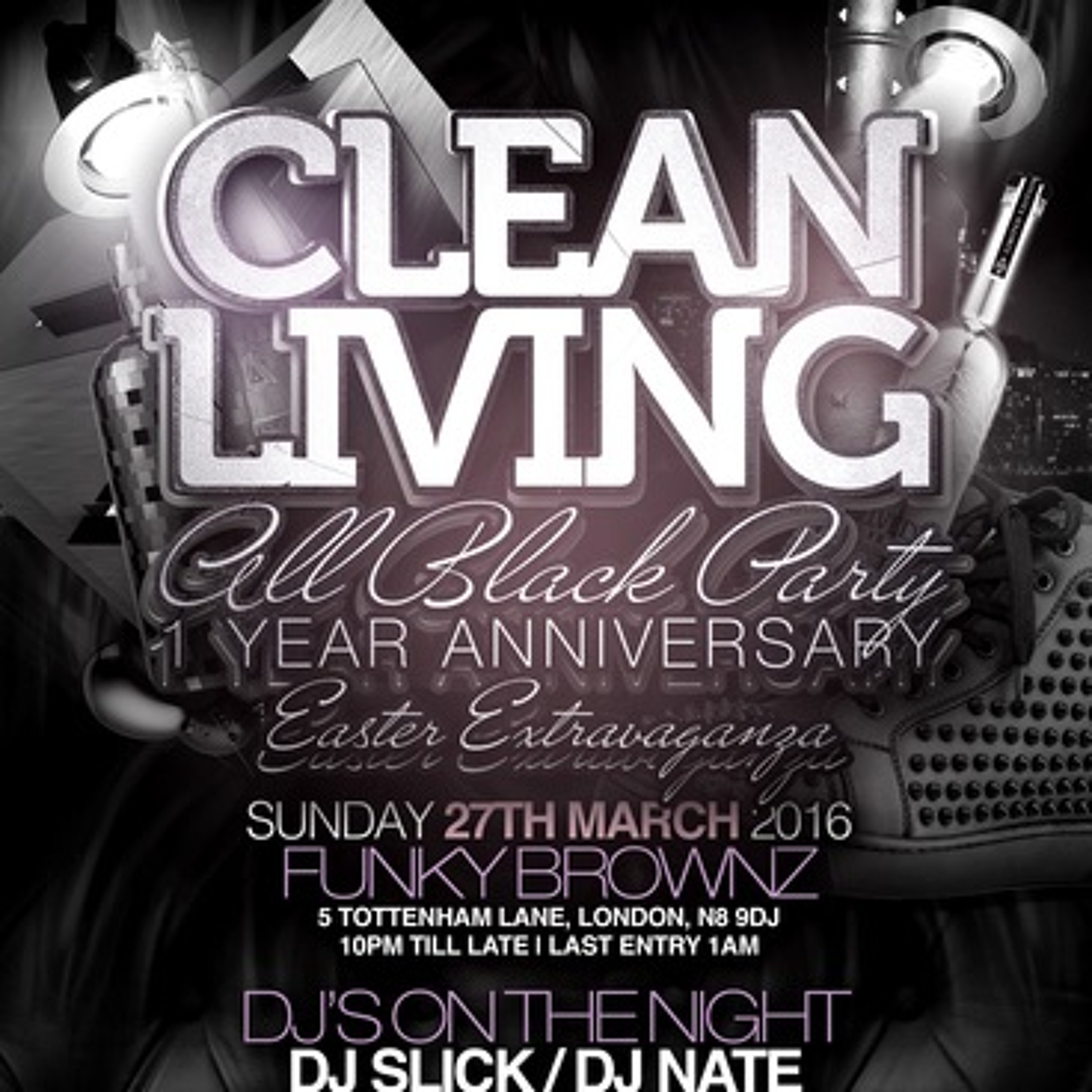 CLEAN LIVING ALL BLACK PARTY - EASTER SPECIAL MIX CD MIXED BY BILLGATES & DJ SCYTHER episode artwork