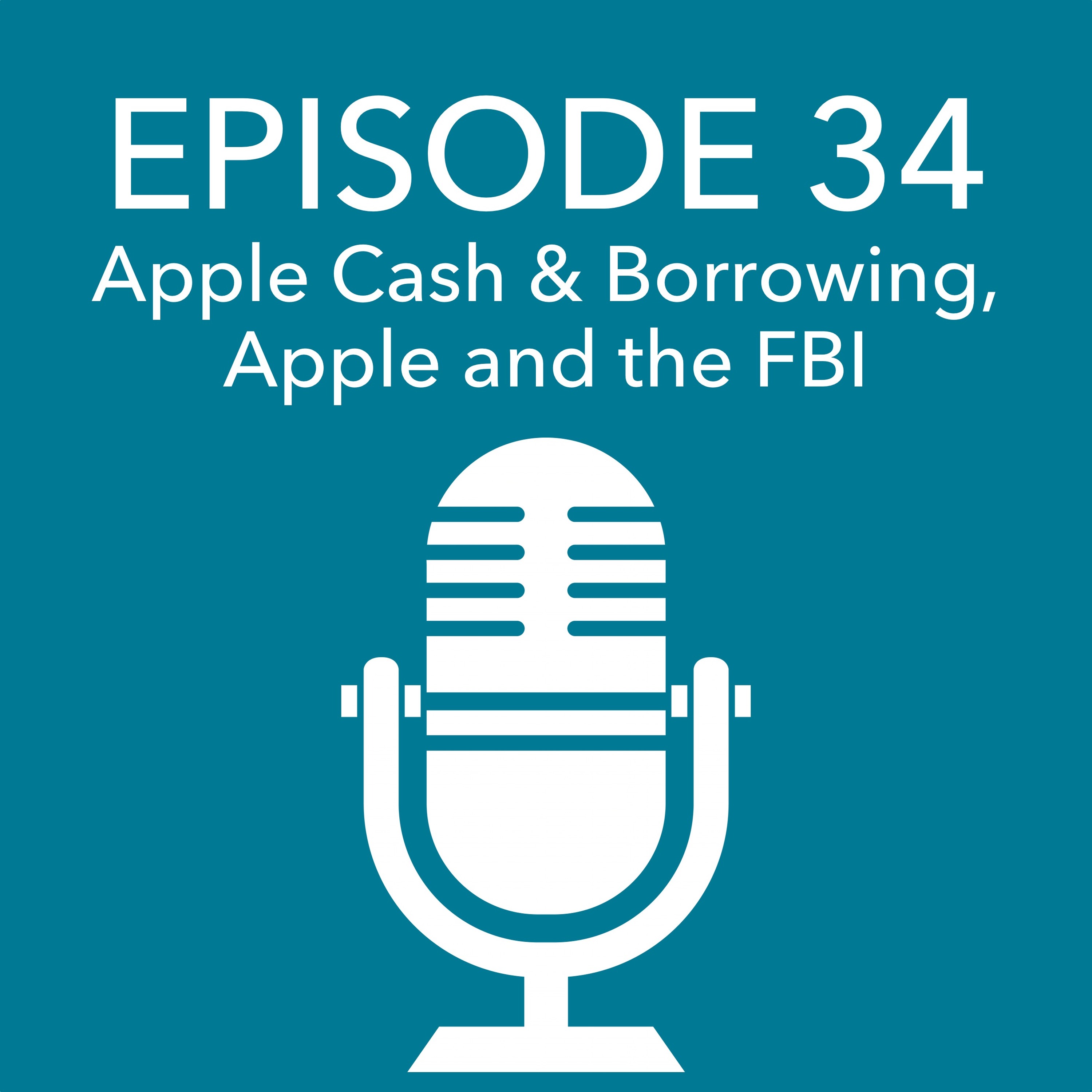 Episode 34 – Apple's Cash and Borrowing, Apple and the FBI episode artwork