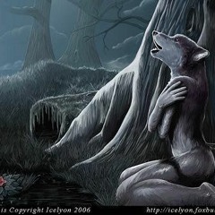 Sad Werewolf Howling Beneath Celestial Vault