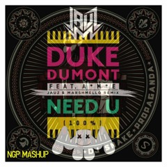 Need U 100  (Jauz X Marshmello Remix) Vs DJ Snake - Propaganda [NGP Mashup]