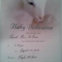 Baby Blessing for Mariah R. McBroom 8.23.2014