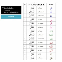 3. Fi'il MUDHORIK Rofa'