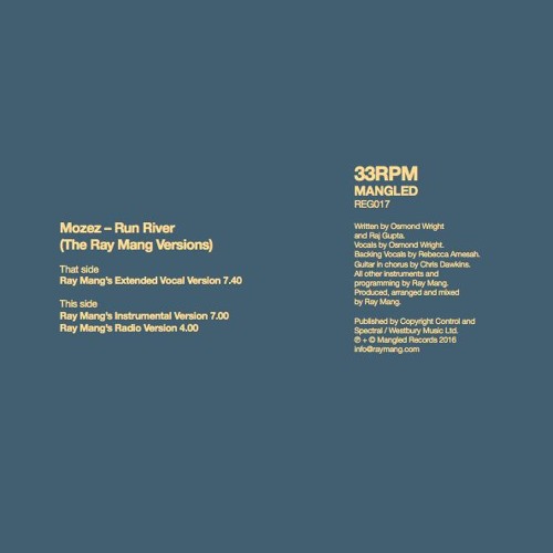Mozez - Run River - Ray Mang's Radio Version (4.00)