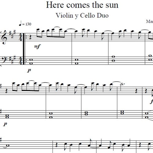 Here comes the sun - The Beatles - string duet (preview)
