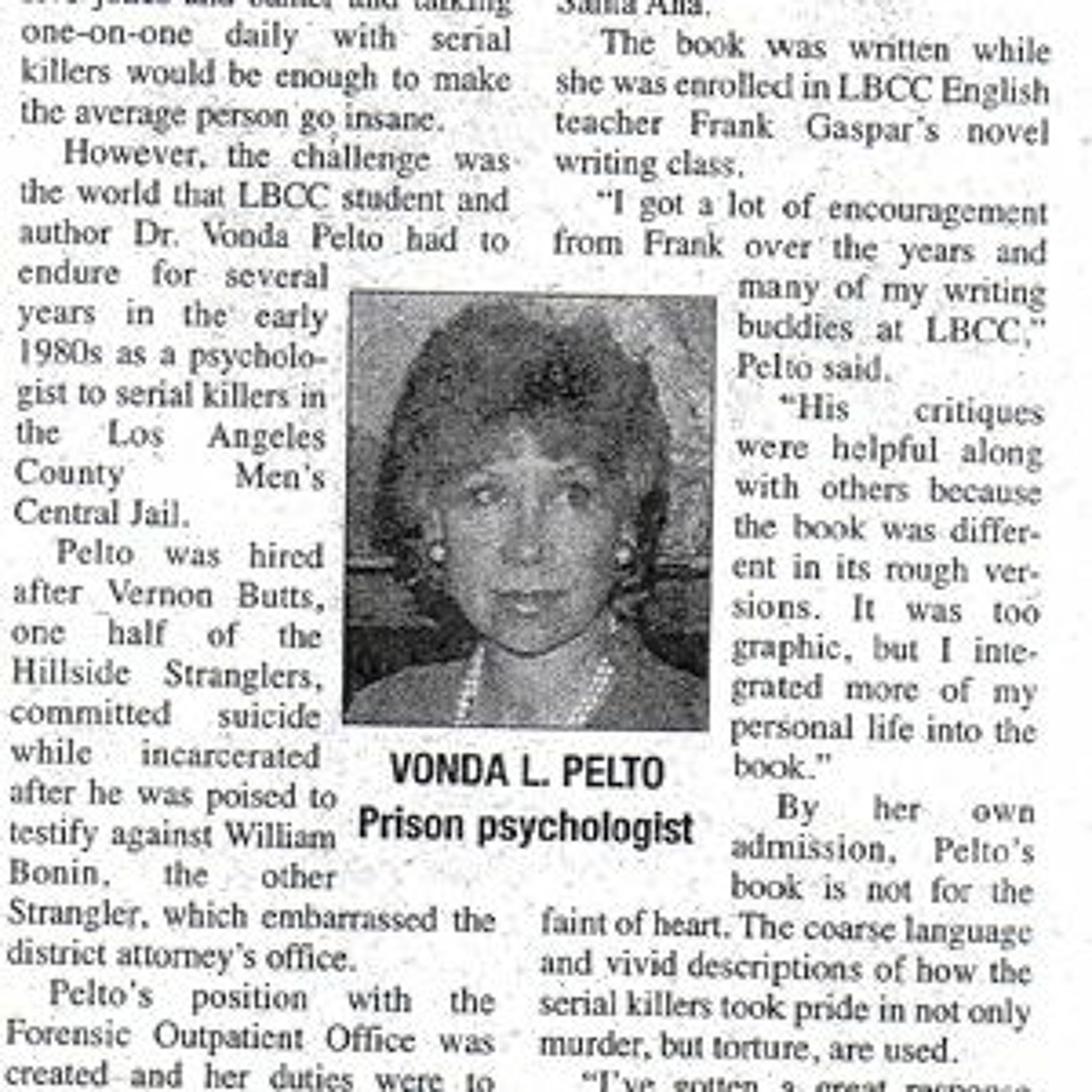 Vonda Pelto, Ph.D., Author of \'Without Redemption\'