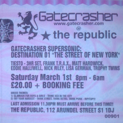 Tiesto at Gatecrasher live from The Republic in Sheffield
