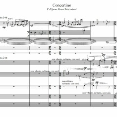 "Concertino" for piano and string orchestra