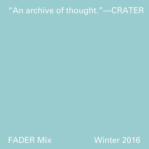 FADER Mix: Crater