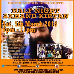 4. Sunn Mann Mittar Pyaareaa - Bibi Manprit Kaur - SLSY Kirtan Darbar Dartford - 05.03.16