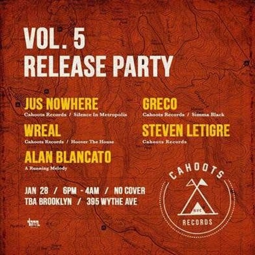 Alan Blancato live @ Cahoots Records Vol. 5 Release Party @ TBA / January 28, 2016