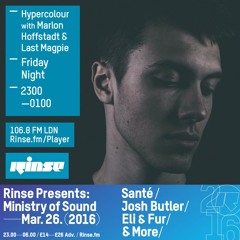 Rinse FM Podcast - Hypercolour w/ Marlon Hoffstadt & Last Magpie - 18th March 2016