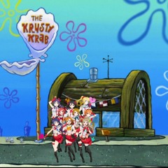 µ's works at the Krusty Krab