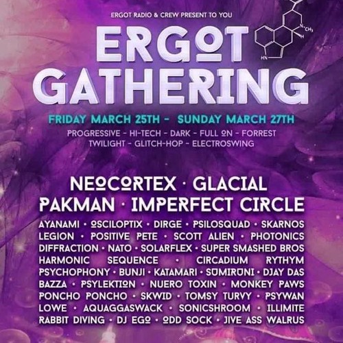 Ergot Gathering mix 4PM - 5PM Saturday