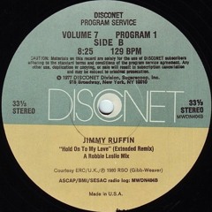 Jimmy Ruffin - Hold on to my love ( Disconet Remix )