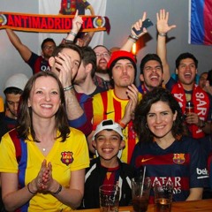 With the Barca fans for El Clasico. From Smithfield Hall