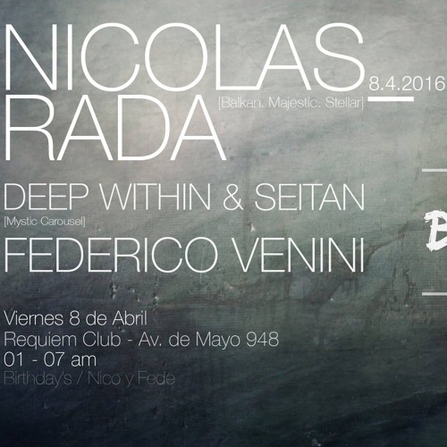 Stream Nicolas Rada Live @ Requiem Club 8th April 2016 by Nicolas Rada ...