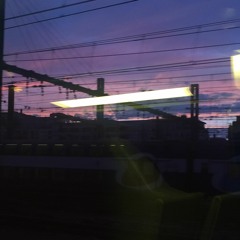 Rayons du soleil et Nuages rosés