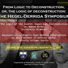 Hegel - Derrida Symposium Dr. Mark Raftery - Skehan Part 1