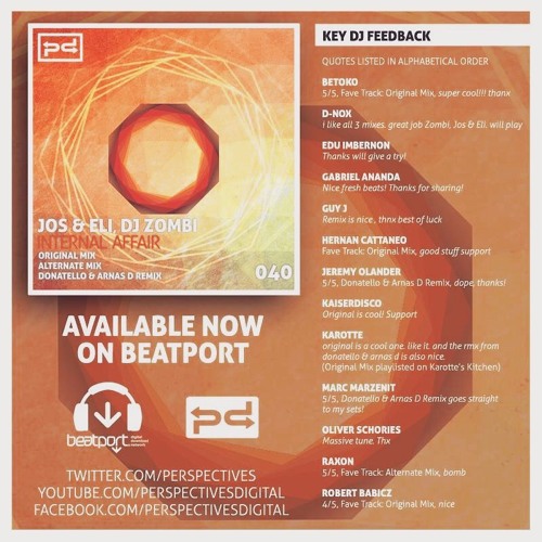 Jos & Eli & Dj Zombi - Internal Affair  (alternative mix) #out-now