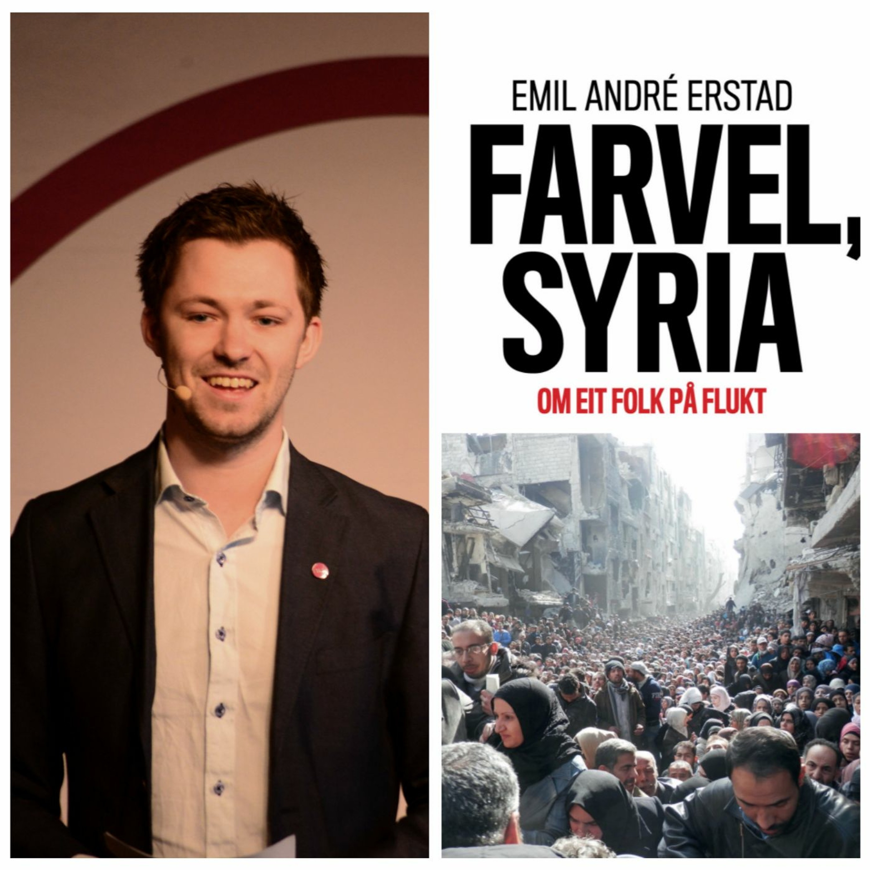 Emil André  innleder om boka "Farvel, Syria"