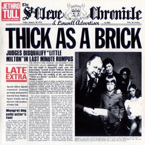 Jethro Tull - Thick As A Brick (cover)