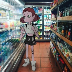 stuck in a line at the grocery store