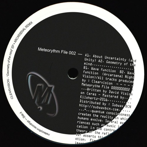 MF002 CLEARVISION  — GEOMETRY OF THE MIND EP + ARCARSENAL REMIX