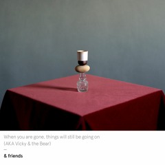 When you are gone, things will still be going on (AKA Vicky & the Bear)