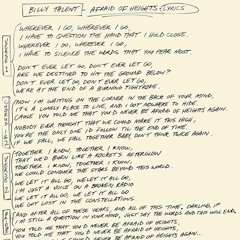 Afraid Of Heights (Billy Talent Lyrics Contest Cover)