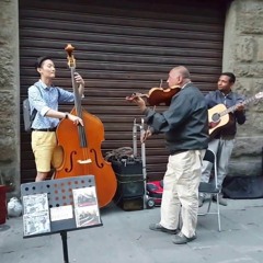 콘트라베이스 최준혁 이탈리아여행 중 거리연주가들과 함께 즉흥연주 Autumn Leaves