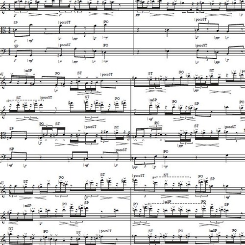 Underwater Comet (2014-2015) for string quartet, III Fractal Boundaries of Night