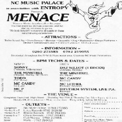 Daz Willot & Mc Candy - Entropy (Menace) Congelton Town Hall - Cheshire - 5-12-91