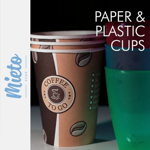 ASMR. Paper and Plastic Cups. No Talking