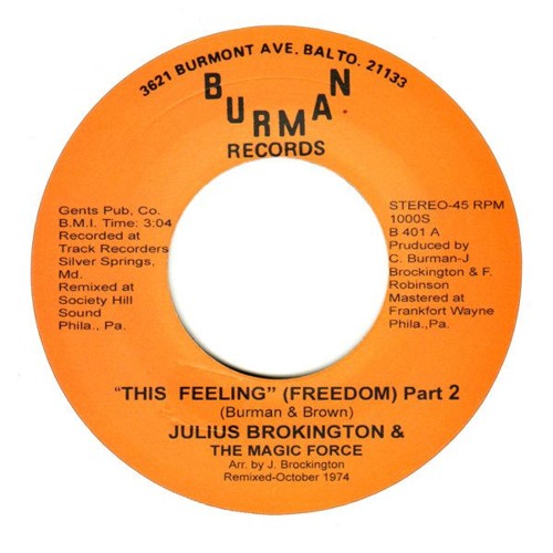 Julius Brockington & The Magic Force - This Feeling ( Casbah 73 Edit)