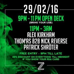 DJ ALEX KIRKHAM - LIVE @ THE ZOO PROJECT