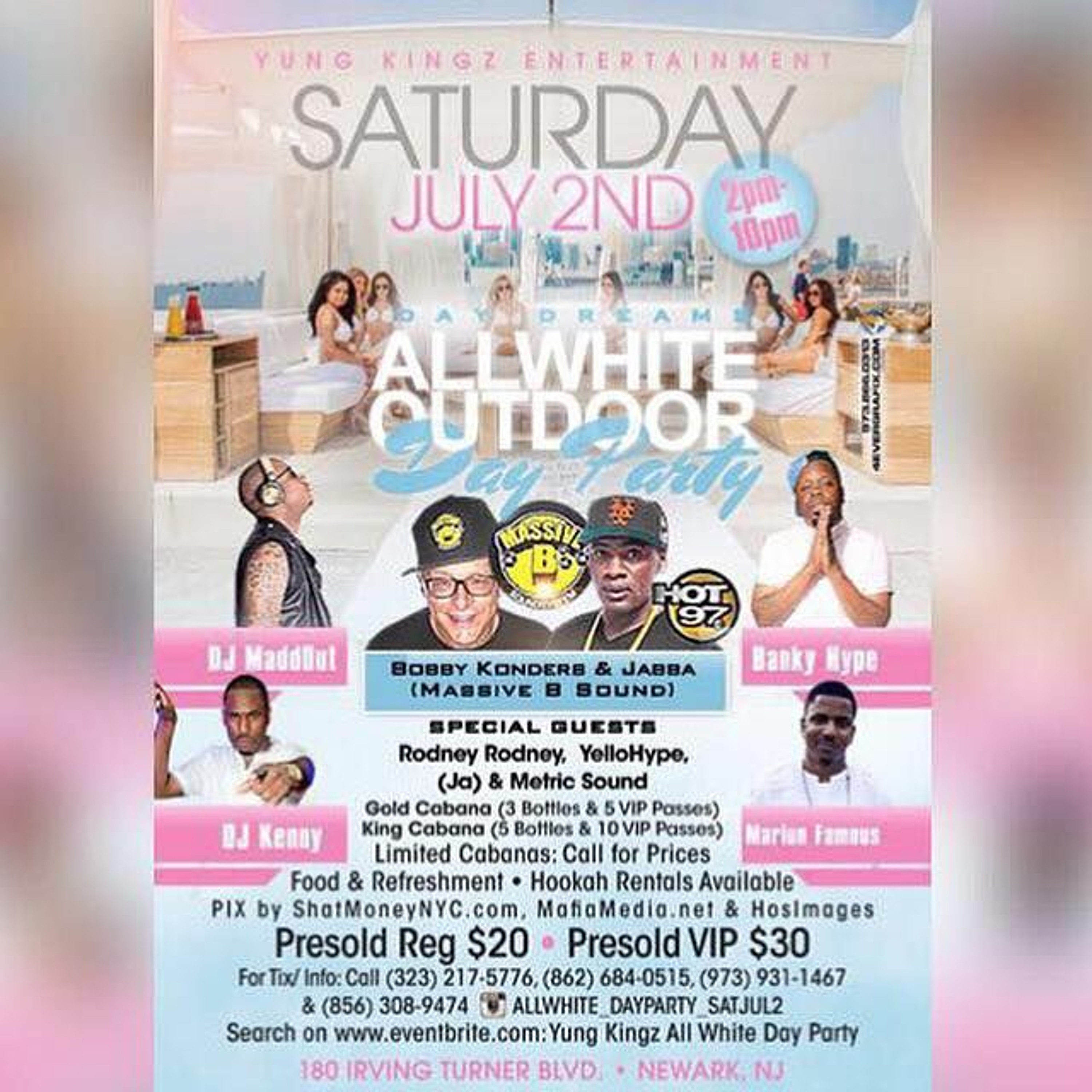 YUNG KINGS ALL WHITE DAY PARTY SAT.JULY 2nd. 180 IRVINE TURNER BLVD.NEWARK NJ episode artwork
