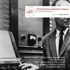 Milton Babbitt, Music for the Mass (1941), Agnus Dei