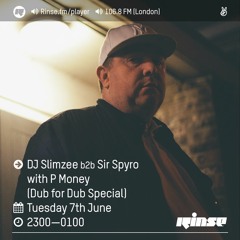 Rinse FM Podcast - Slimzee b2b Sir Spyro w/ P Money - 7th June 2016