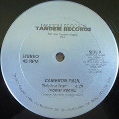 This Is A Test (Club Mix) • Cameron Paul