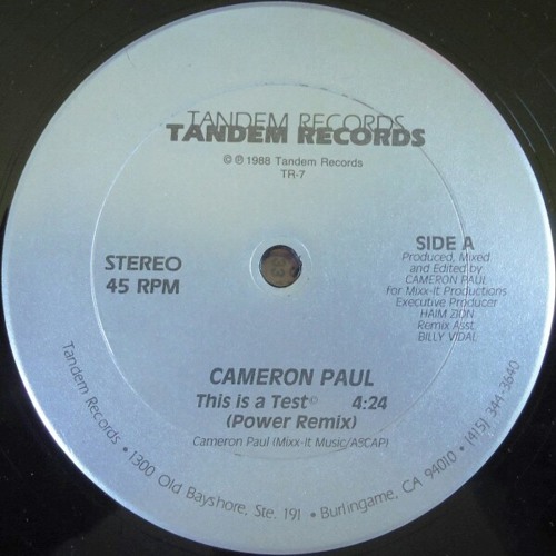 This Is A Test (Club Mix) • Cameron Paul
