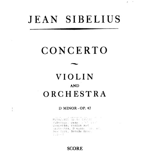 Sibelius Violin Concerto - Mov. 1