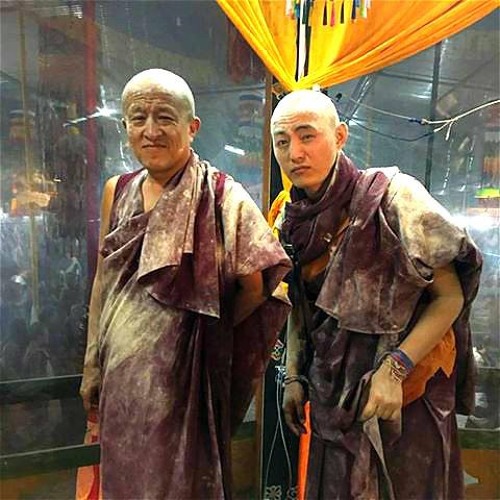 Dzongsar Khyentse Rinpoche and a Monk