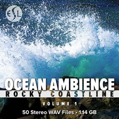 Ocean Ambience: Rocky Coastline, Vol 1 (sound effects audio preview collage)