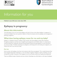 Epilepsy in Pregnancy