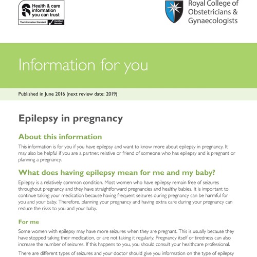 Epilepsy in Pregnancy